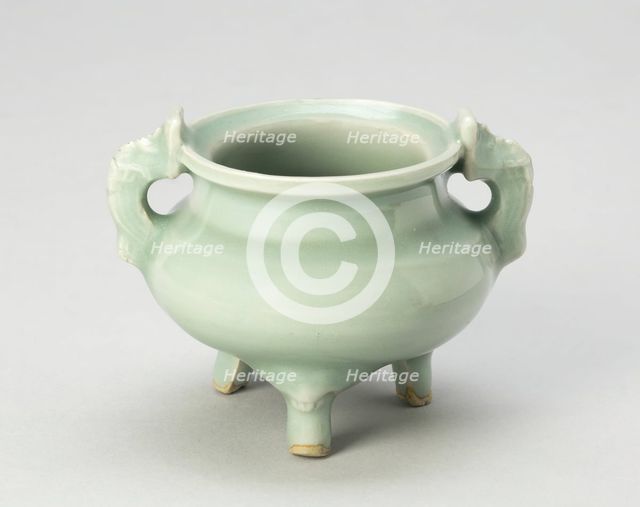 Tripod Incense Burner (Censer) with Monster-Head Feet..., Southern Song dynasty (1127-1279). Creator: Unknown.