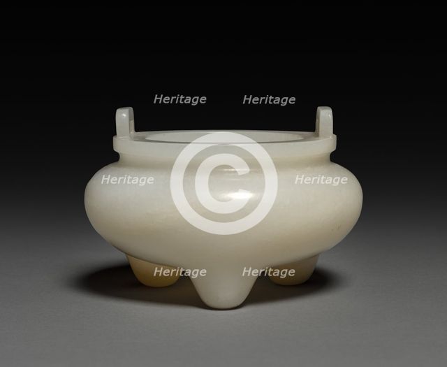 Tripod Incense Burner, Ding Shape, 1644-1911. Creator: Unknown.
