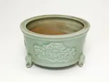 Tripod Incense Holder with Floral Design, Ming dynasty (1368-1644). Creator: Unknown
