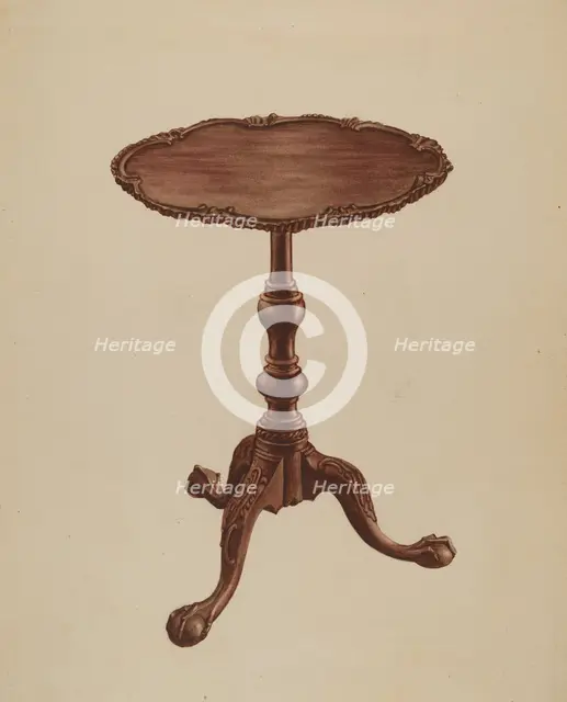 Tripod Stand, 1935/1942. Creator: Lorenz Rothkrantz.
