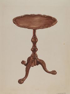 Tripod Table, c. 1936. Creator: A. Zaidenberg