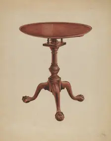 Tripod-table, c. 1936. Creator: Arthur Johnson