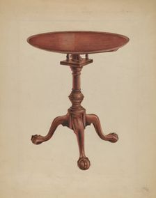 Tripod-table, c. 1936. Creator: Arthur Johnson