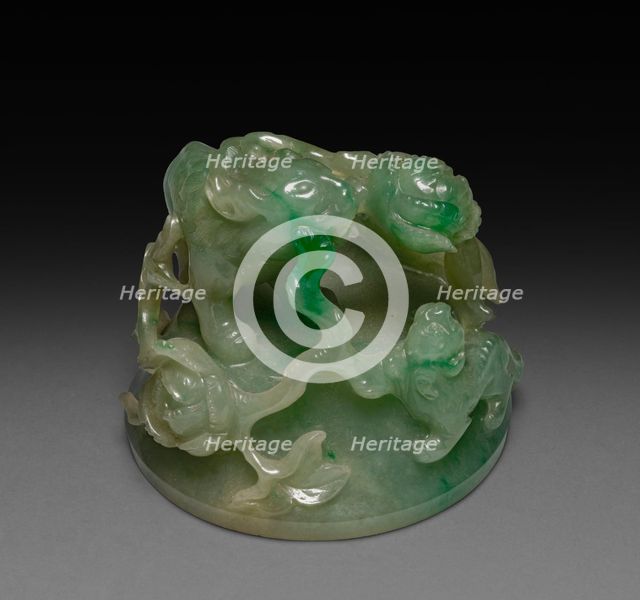 Tripod Vase: Ting (cover), 1644-1911. Creator: Unknown.
