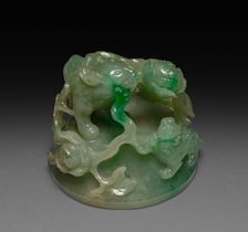 Tripod Vase: Ting (cover), 1644-1911. Creator: Unknown