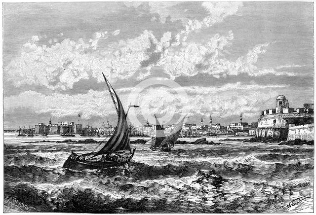 'Tripoli from the Roadstead', c1890. Artist: Barbant