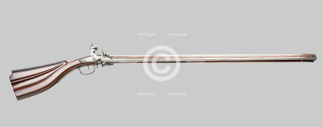 Triple-Barrel Revolving Flintlock Fowling Piece from the Gun Cabinet of the..., Germany, c. 1650. Creator: Tilman Kevcks.