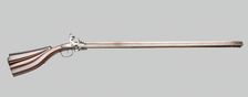 Triple-Barrel Revolving Flintlock Fowling Piece from the Gun Cabinet of the..., Germany, c. 1650. Creator: Tilman Kevcks