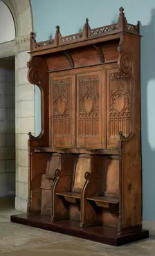 Triple Choir Stall with Canopy, French, 15th century. Creator: Unknown