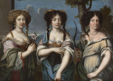 Triple portrait de femmes, anciennement dit "Les Nièces de Mazarin". Creator: Ecole Francaise