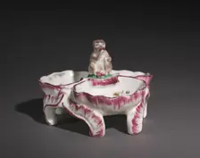 Triple Salt Cellar, c. 1765. Creator: Mennecy Factory (French)