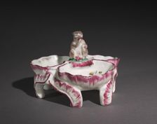Triple Salt Cellar, c. 1765. Creator: Mennecy Factory (French)