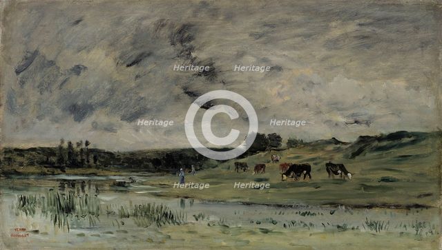 Tripleval on the Seine, 1875. Creator: Charles Francois Daubigny.
