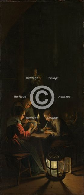 Triptych: Allegory of Art Training, c.1770. Creator: Willem Joseph Laquy.