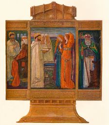 Triptych in Painted enamels: Scenes from the life of St. Patrick, 1903. Artist: Alexander Fisher