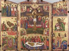 Triptych Icon, 1850-1990. Creator: Unknown