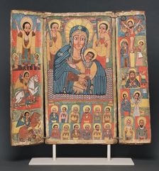 Triptych Icon, Ethiopia, Late 17th century. Creator: Unknown