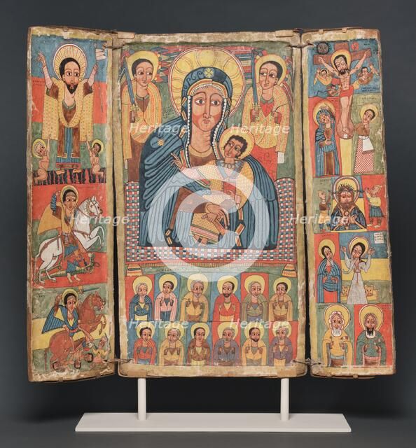 Triptych Icon, Ethiopia, Late 17th century. Creator: Unknown.