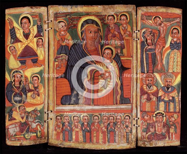 Triptych: Icon of the Virgin Mary, late 17th century. Creator: Unknown.