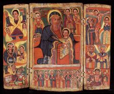 Triptych: Icon of the Virgin Mary, late 17th century. Creator: Unknown