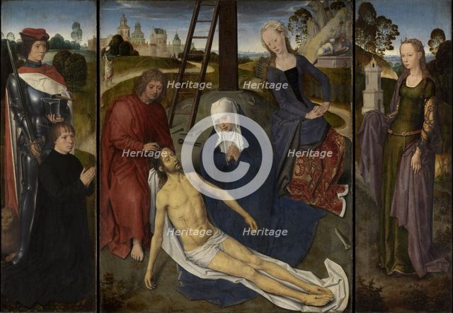 Triptych of Adriaan Reins, 1480. Creator: Memling; Hans (1433/40-1494).