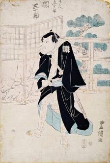 Triptych of Kabuki Actors (1), 1825-1830. Creator: Utagawa Toyokuni II