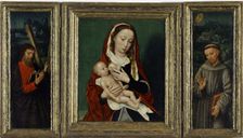 Triptych of Mary and child with St Andrew and St Francis, 1521. Creator: Ambrosius Benson