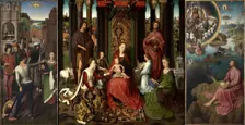 Triptych of Saints John the Baptist and John the Evangelist, c1474-1479. Creator: Memling; Hans (1433/40-1494)