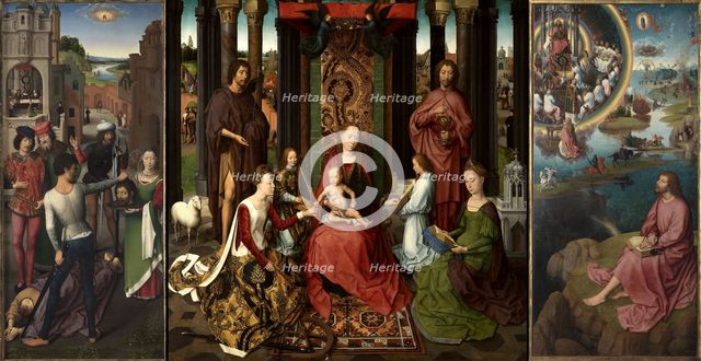 Triptych of Saints John the Baptist and John the Evangelist, c1474-1479. Creator: Memling; Hans (1433/40-1494).