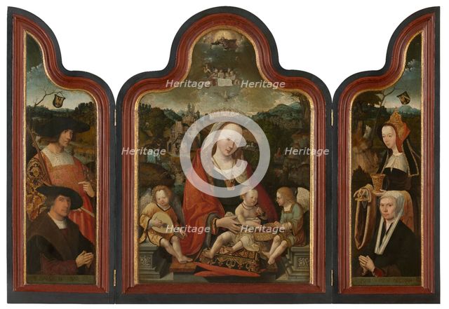 Triptych of Pompeius Occo and his Wife  Gerbrich Claesdr, 1515. Creator: Jacob Cornelisz. van Oostsanen.