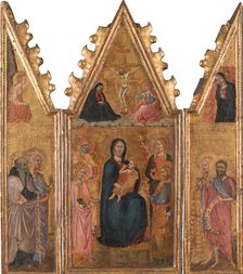 Triptych of the Madonna and Child with Saints, c1380-1395. Creators: Cristoforo di Bindoccio, Meo di Pero