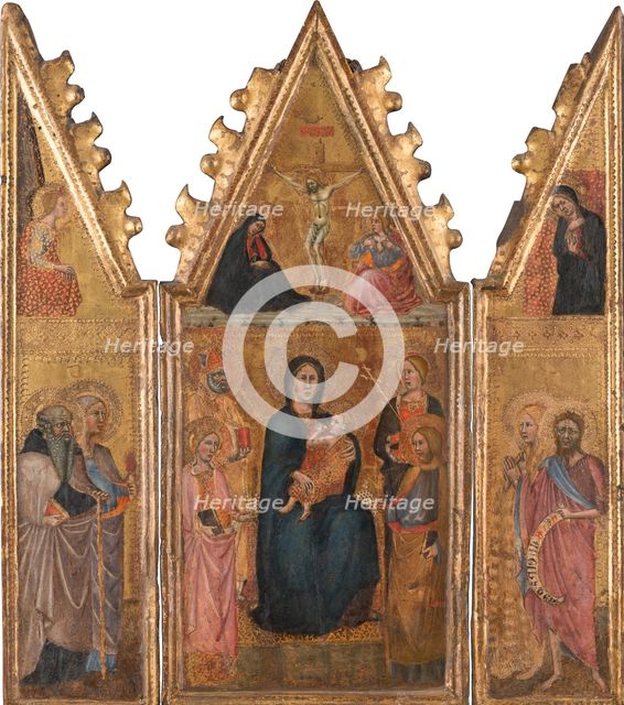 Triptych of the Madonna and Child with Saints, c1380-1395. Creators: Cristoforo di Bindoccio, Meo di Pero.