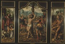 Triptych of the martyrdom of Saint Sebastian (central panel)..., between 1525 and 1566. Creator: Jan Sanders van Hemessen