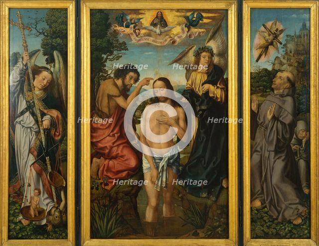 Triptych of the Baptism of Christ. Artist: Master of Frankfurt (1460-ca. 1533)