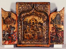Triptych of the Dormition of the Virgin, c.1700. Creator: Greek School