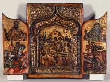 Triptych of the Dormition of the Virgin, c.1700. Creator: Greek School