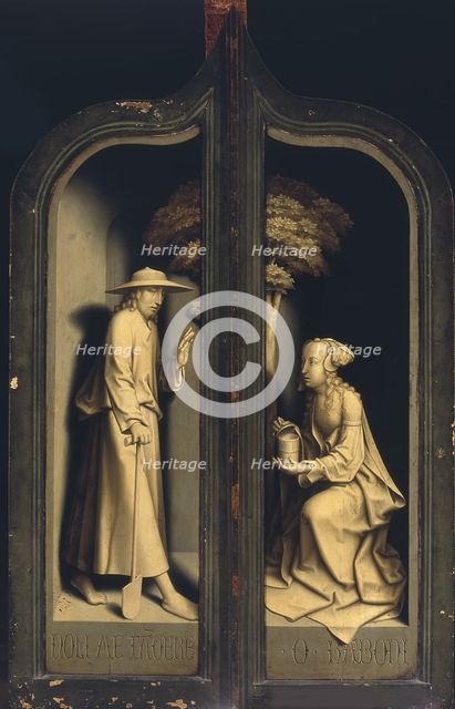 Triptych of the Lamentation of Christ. (Reverse: Noli me tangere).