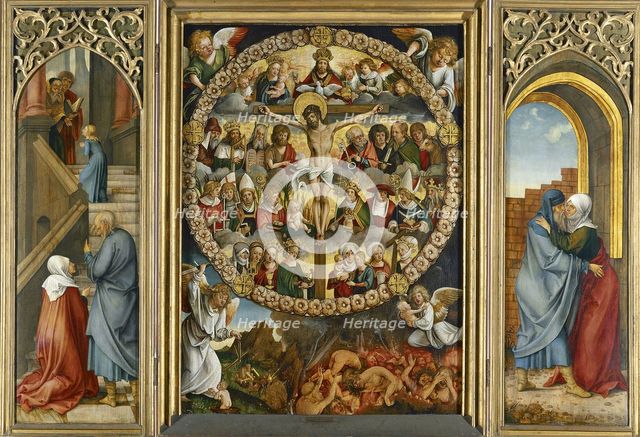 Triptych of the Rosary. Artist: Kulmbach, Hans Suess, von (ca. 1480-1522)