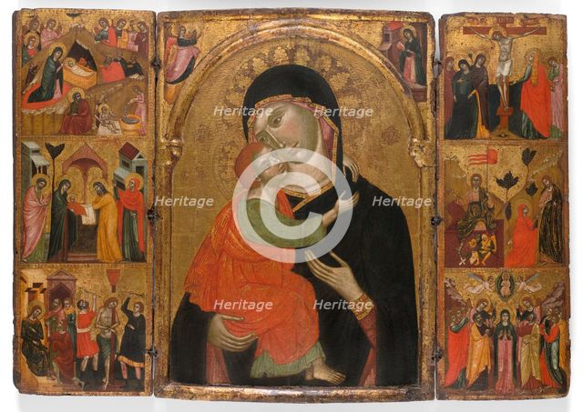 Triptych of the Virgin and Child with Scenes from the Life of Christ, 1310/30. Creator: Unknown.