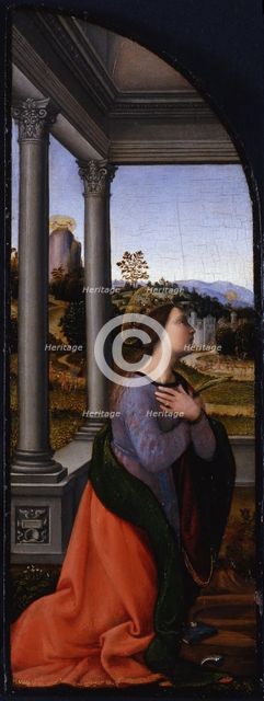 Triptych, left-hand panel: Saint Catherine of Alexandria, 1500. Artist: Albertinelli, Mariotto (1474-1515)
