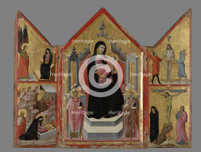 Triptych - Madonna and Child (Centrepiece) 1310-1320 Creator: Lippo di Benivieni.