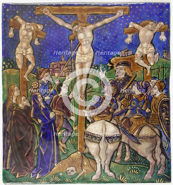 Triptych Panel with the Crucifixion, French, early 16th century. Creator: Unknown.