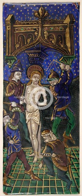 Triptych Panel with the Flagellation of Christ, French, early 16th century. Creator: Unknown.