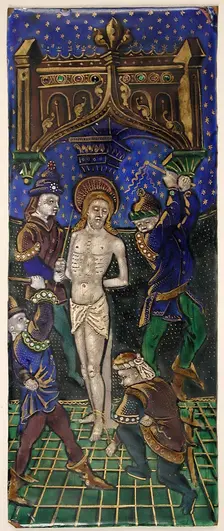 Triptych Panel with the Flagellation of Christ, French, early 16th century. Creator: Unknown