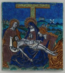 Triptych Panel with Pietá, French, 15th-16th century. Creator: Master of the Triptych of Louis XII