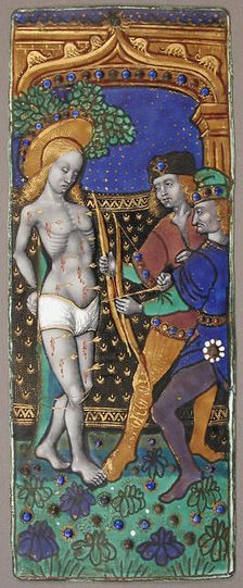 Triptych Panel with Saint Sebastian, French, 15th-16th century. Creator: Unknown