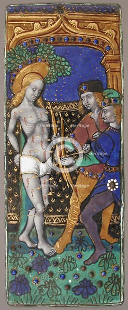 Triptych Panel with Saint Sebastian, French, 15th-16th century. Creator: Unknown.
