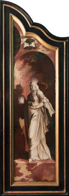 Triptych with the Crucifixion, Saints and Donors, 1530-1540. Creator: North Netherlandish Master