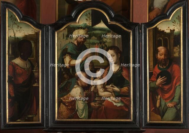 Triptych with the Adoration of the Magi, 1520-1550. Creator: Workshop of Pieter Coecke van Aelst.