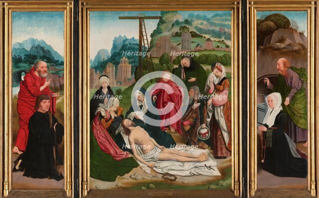Triptych with the Lamentation, c.1515-c.1520. Creator: Jan Mostaert.
